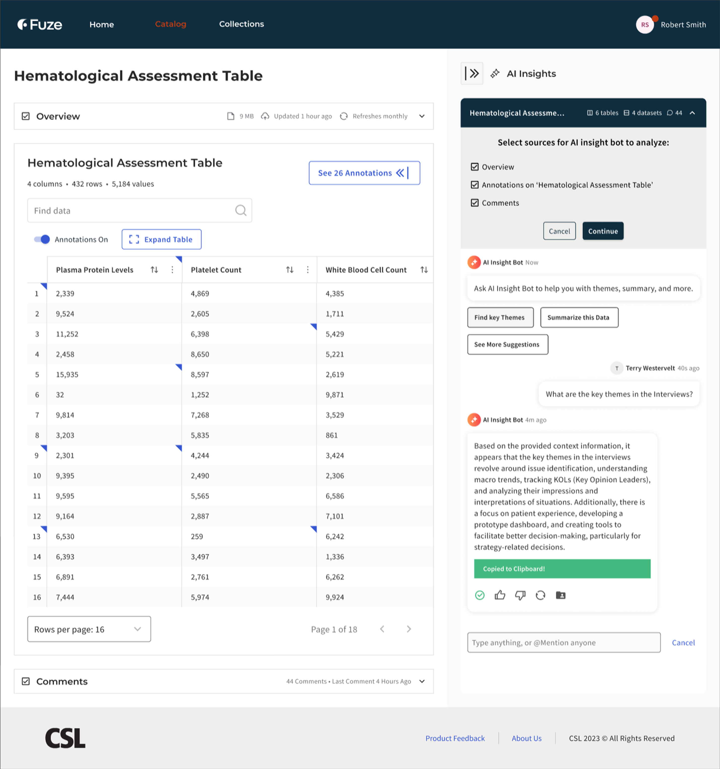 Fuze data catalog with Ask AI and in-context annotations